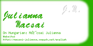 julianna macsai business card